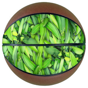 Lush Green Leaves Pattern – Nature Botanical Basketball