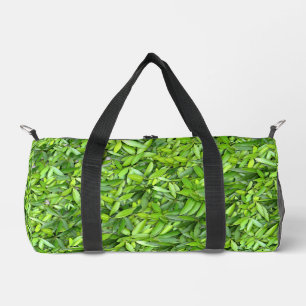 Lush Green Leaves Pattern – Nature Botanical Duffle Bag