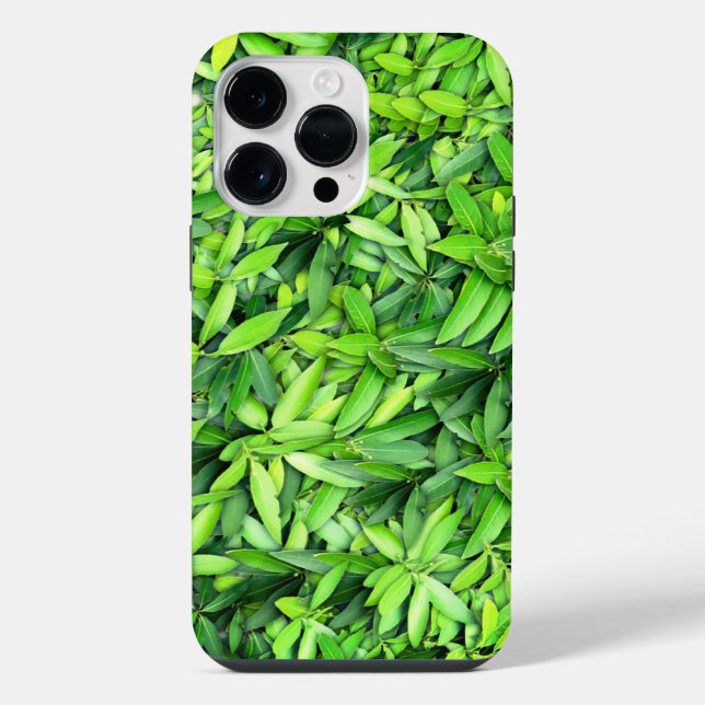 Lush Green Leaves Pattern – Nature Botanical  iPhone Case (Back)