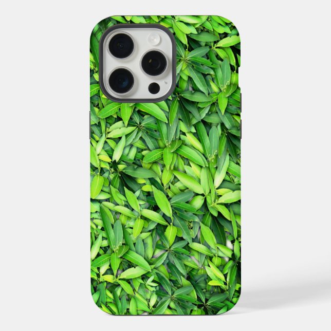 Lush Green Leaves Pattern – Nature Botanical  iPhone Case (Back)