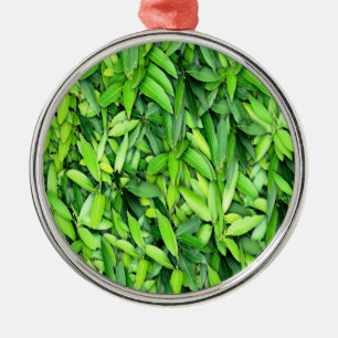 Lush Green Leaves Pattern – Nature Botanical  Metal Tree Decoration