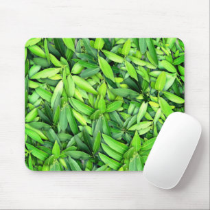 Lush Green Leaves Pattern – Nature Botanical  Mouse Pad