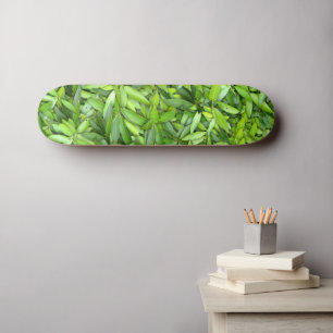 Lush Green Leaves Pattern – Nature Botanical  Skateboard
