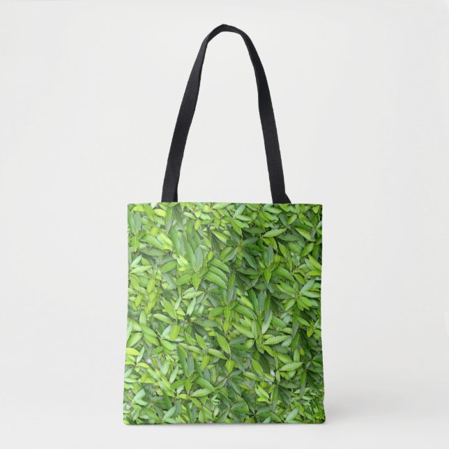 Lush Green Leaves Pattern – Nature Botanical  Tote Bag (Front)