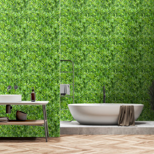 Lush Green Leaves Pattern – Nature Botanical  Wallpaper