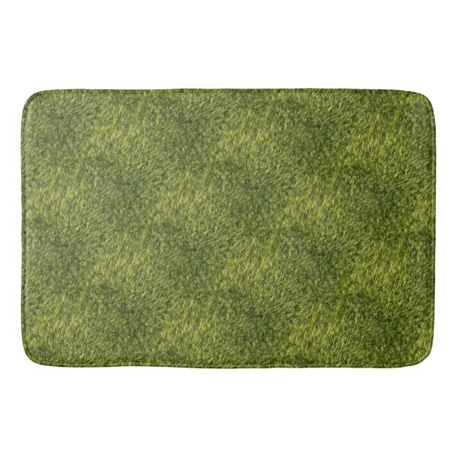 Lush Green Moss Bath Mat (Front)
