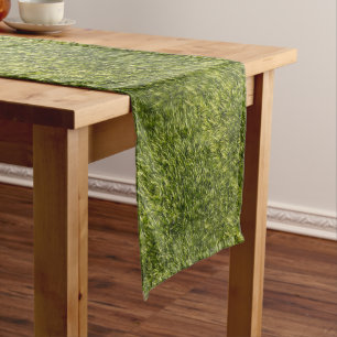 Lush Green Moss Short Table Runner
