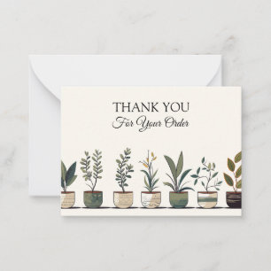 Lush Green Plants Thank You Card