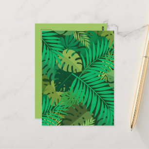 Lush Green Tropical Jungle Foliage Postcard