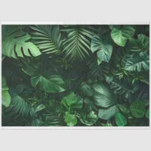 Lush Green Tropical Leaves  Tissue Paper