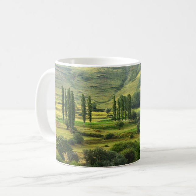 Lush Green Valley Landscape Coffee Mug (Front Left)