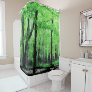 Lush Green Woods Shower Curtain