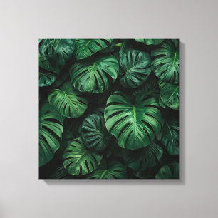 Lush Greenery – Abstract Monstera Jungle Print