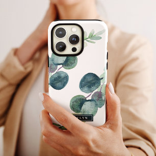 Lush Greenery and Eucalyptus Personalized Name Case-Mate iPhone Case