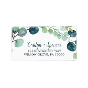 Lush Greenery Wedding RSVP Address Labels