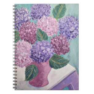 Lush Hydrangea Painting Spiral Notebook