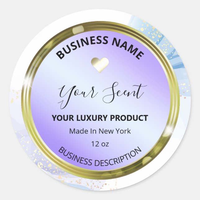 Lush Ink Blue And Gold Body Butter Product Labels (Front)