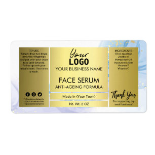 Lush Ink Gold And Blue Face Serum Product Label