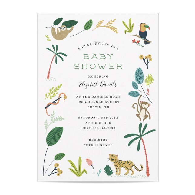 Lush Jungle Baby Shower Invitation (Creator Uploaded)