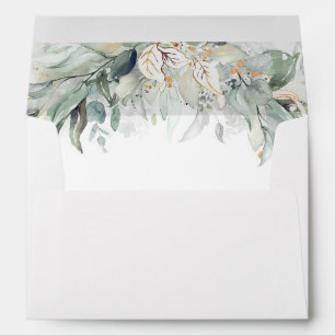 Lush Leafy Boho Botanical Greenery Elegant Envelope