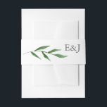 Lush Leaves Elegant Watercolor Wedding Monogram Invitation Belly Band<br><div class="desc">Send your invites in style with this elegant wedding invitation belly band featuring beautiful hand-painted watercolor leaves and your personalised monogram. See our shop for more pieces in this design!</div>