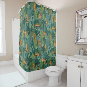 Lush Leopard Jungle Shower Curtain