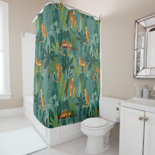 Lush Leopard Jungle Shower Curtain