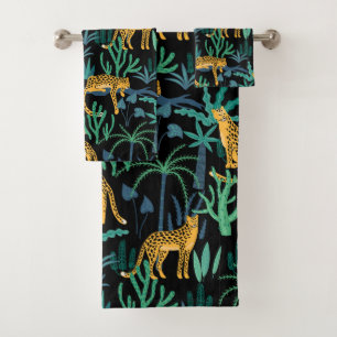 Lush Leopard Jungle Two Bath Towel Set