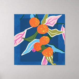Lush Orange Botanicals Canvas Print