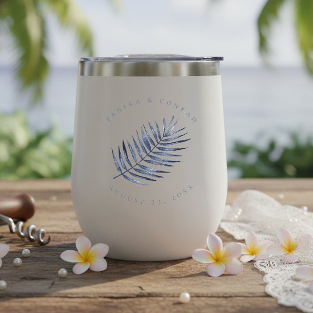Lush Palm Leaf Wedding Blue ID956 (Creator Uploaded)