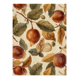 Lush Plums & Fig Leaves Art Print Gilded Botanic