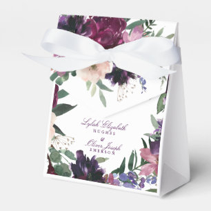 Lush Purple Flowers   Romantic Wedding Favour Box