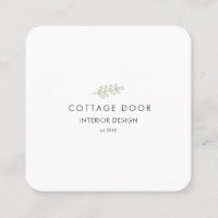 Lush Rustic Modern Sage Botanical Business Card