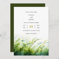 Lush Seagrass Underwater Watercolor Beach Wedding