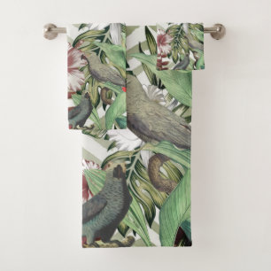 Lush Treescape with Birds T Bath Towel Set