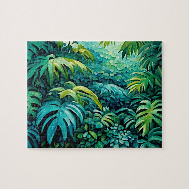 Lush Tropical Leaves Puzzle (Horizontal)