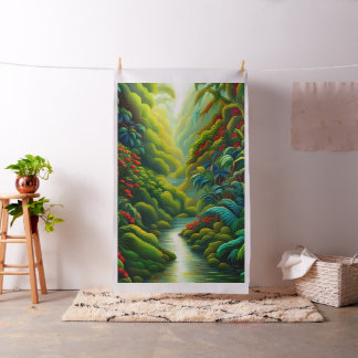 Lush Tropical Rainforest Cheater Quilt Sew Panel Fabric