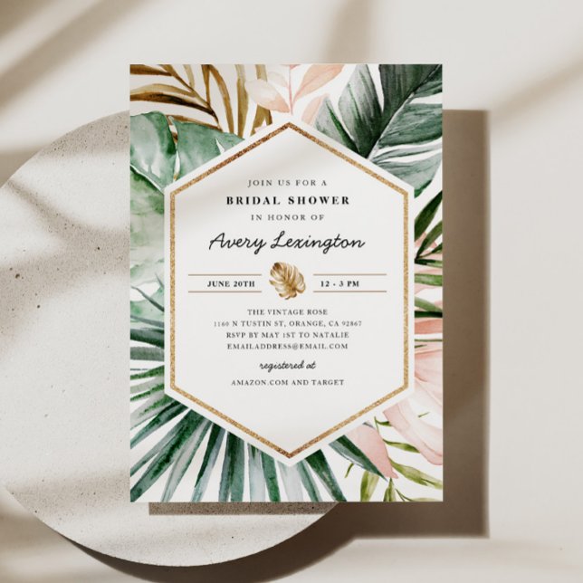 Lush Tropics Bridal Shower Invitation (Creator Uploaded)