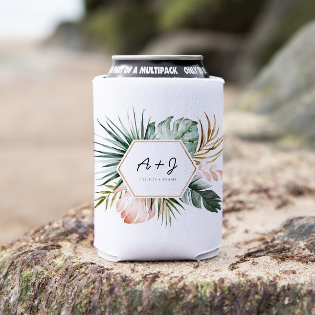 Lush Tropics Wedding Can Cooler Cosy (Creator Uploaded)