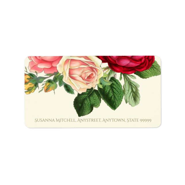 Lush Vintage Floral ID225 Label (Front)