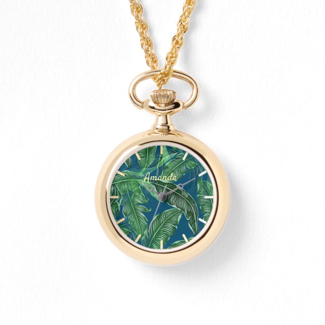 Lush Warm Jungle Leaves Watch (Front)