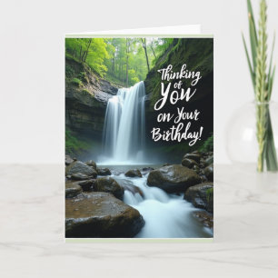 Lush Waterfall Birthday Card