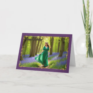 Lush Woodland Stroll Woman's Birthday Card