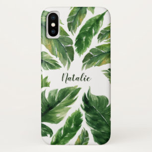 Lushious green tropical leaf modern botanical Case-Mate iPhone case
