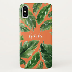 Lushious green tropical leaf modern botanical Case-Mate iPhone case