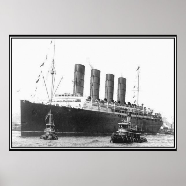 Lusitania 1906 Vintage Photo Poster (Front)
