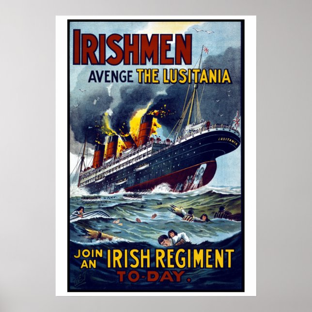 Lusitania Ship Poster (Front)