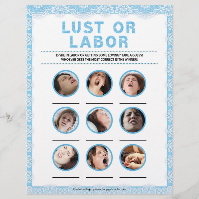 Lust Or Labour [Luxury Lace [Blue]] Custom Letterhead (Front)