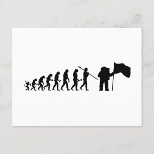 Lustige Apollo 11 Moon landing Evolution Postcard