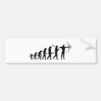 Lustiger Bogenschießen Evolution Bumper Sticker